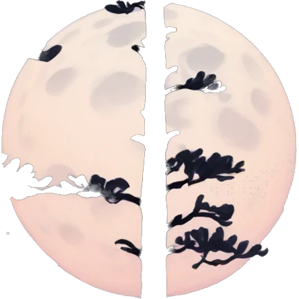 Forest night moon emoji