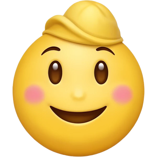 Emoji smiling with two feet next to it emoji