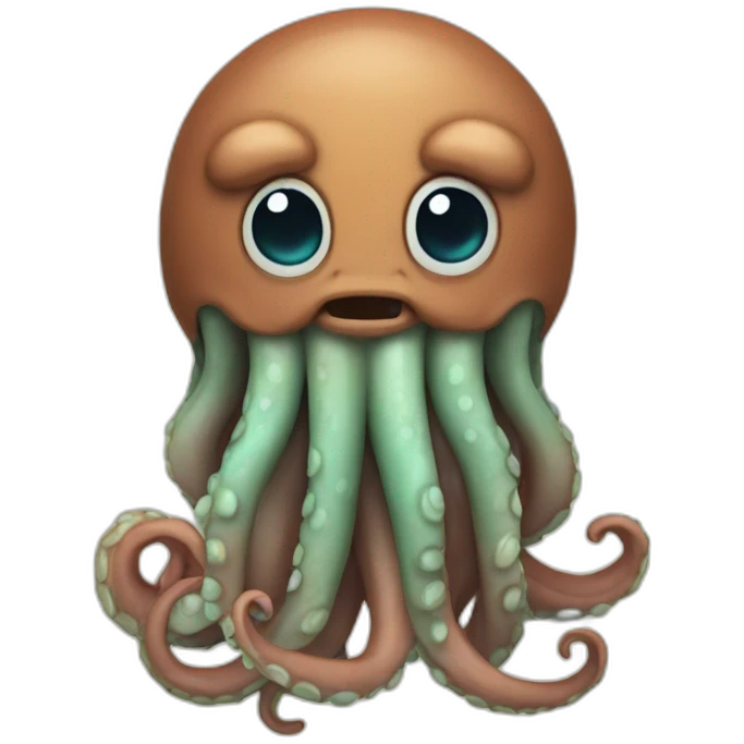 Cute  kraken sahring emoji