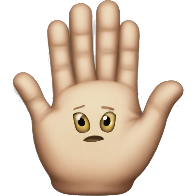 Triangle shap hand person emoji