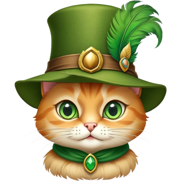 classic Puss in Boots face, confident and charming expression emoji
