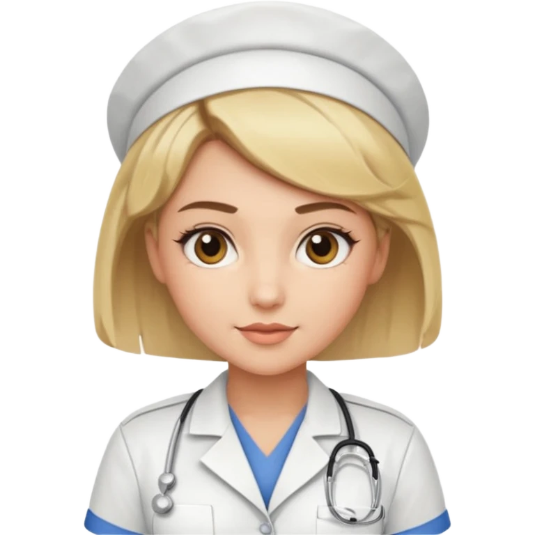 Sexy nurse blonde, wild short hair, Brown-blonde highlights 
 emoji