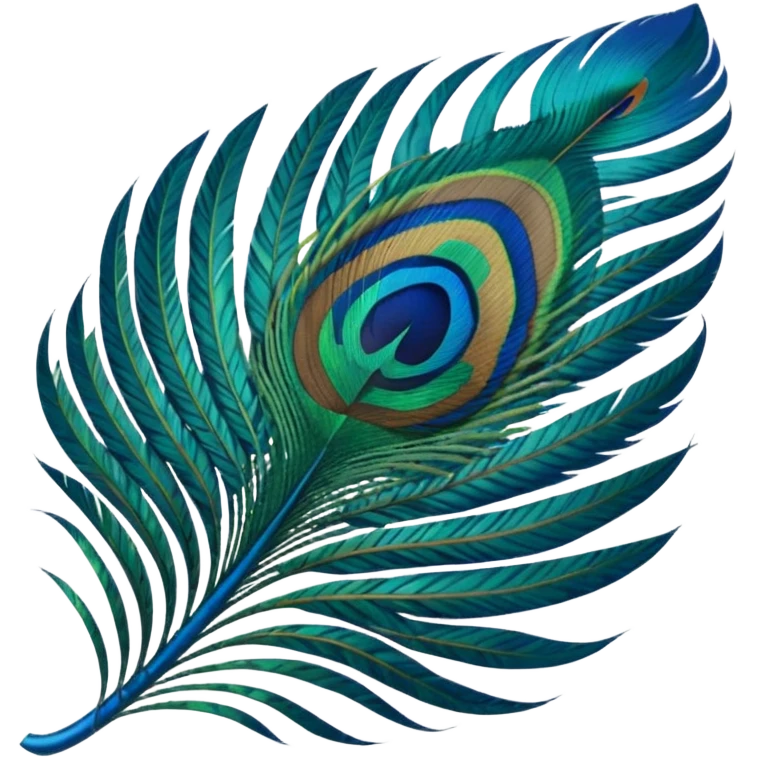 Peacock feather emoji