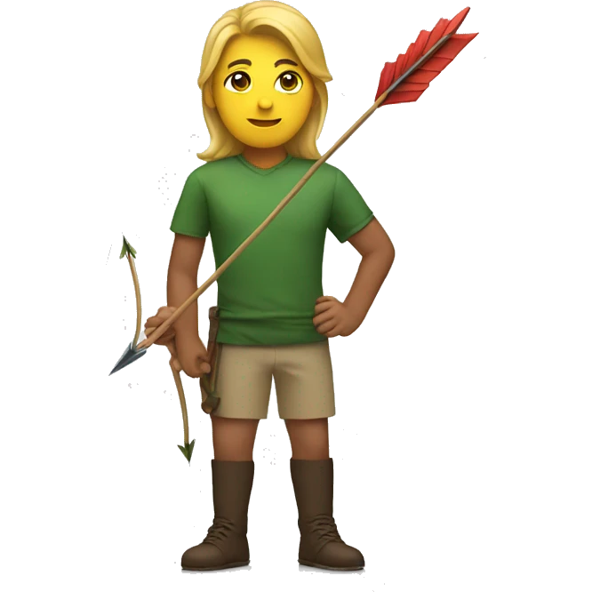 person with an arrow emoji