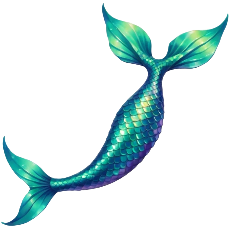 green aqua coloured siren mermaid tail end only emoji