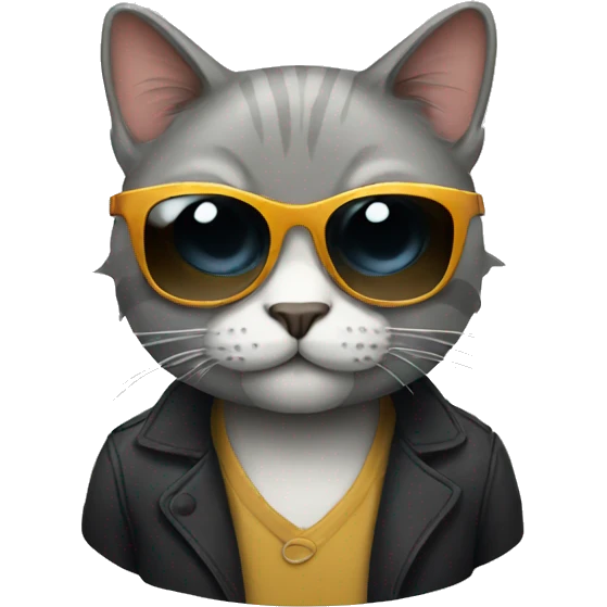 Cat with sunglasses emoji