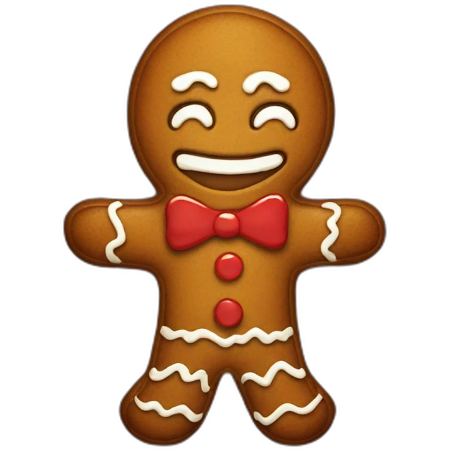Evil gingerbread man emoji
