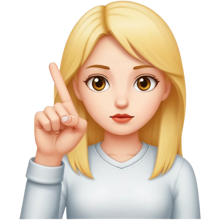 Girl sticking up the middle finger  emoji