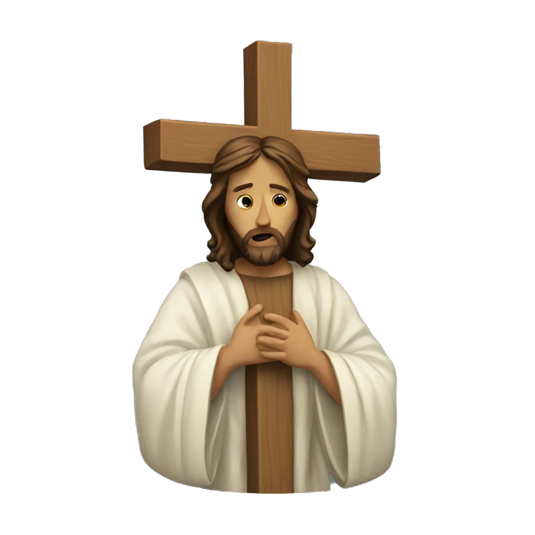 Jesus with the cross emoji