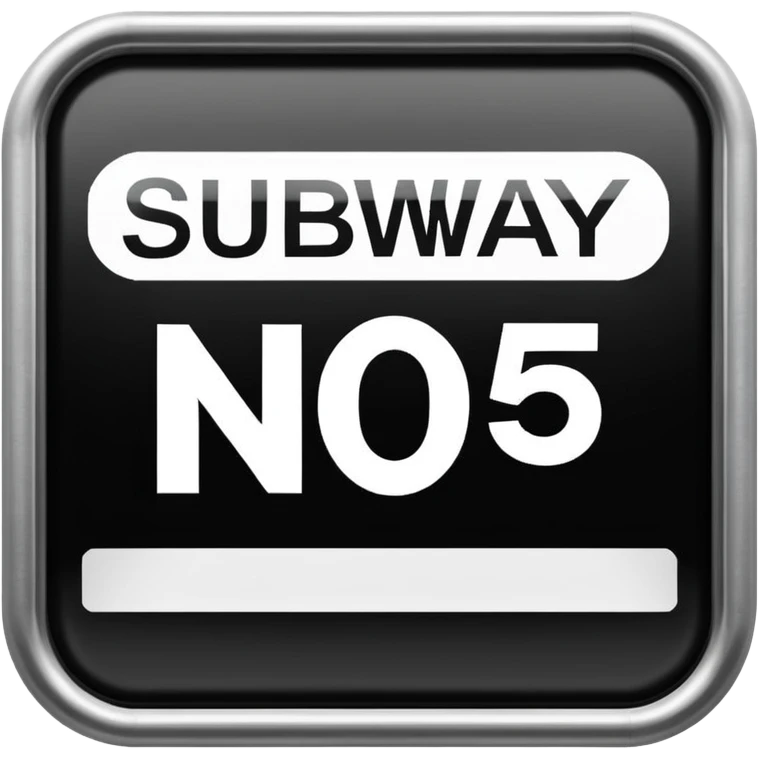 Platform NO.5 board , Subway Sign. emoji
