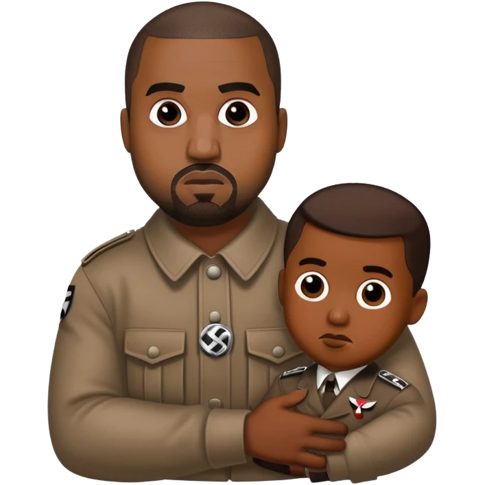 kanye holding nazi emoji