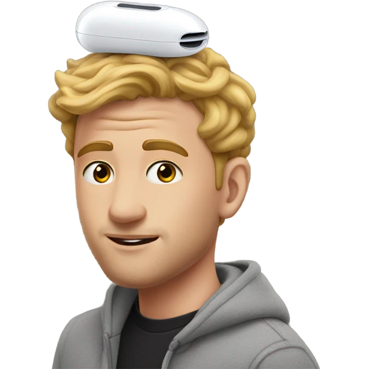 Air Pod Max on my head  emoji