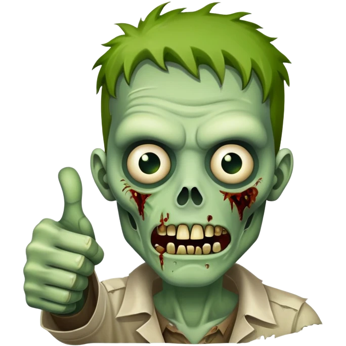 zombie giving thumbs up emoji