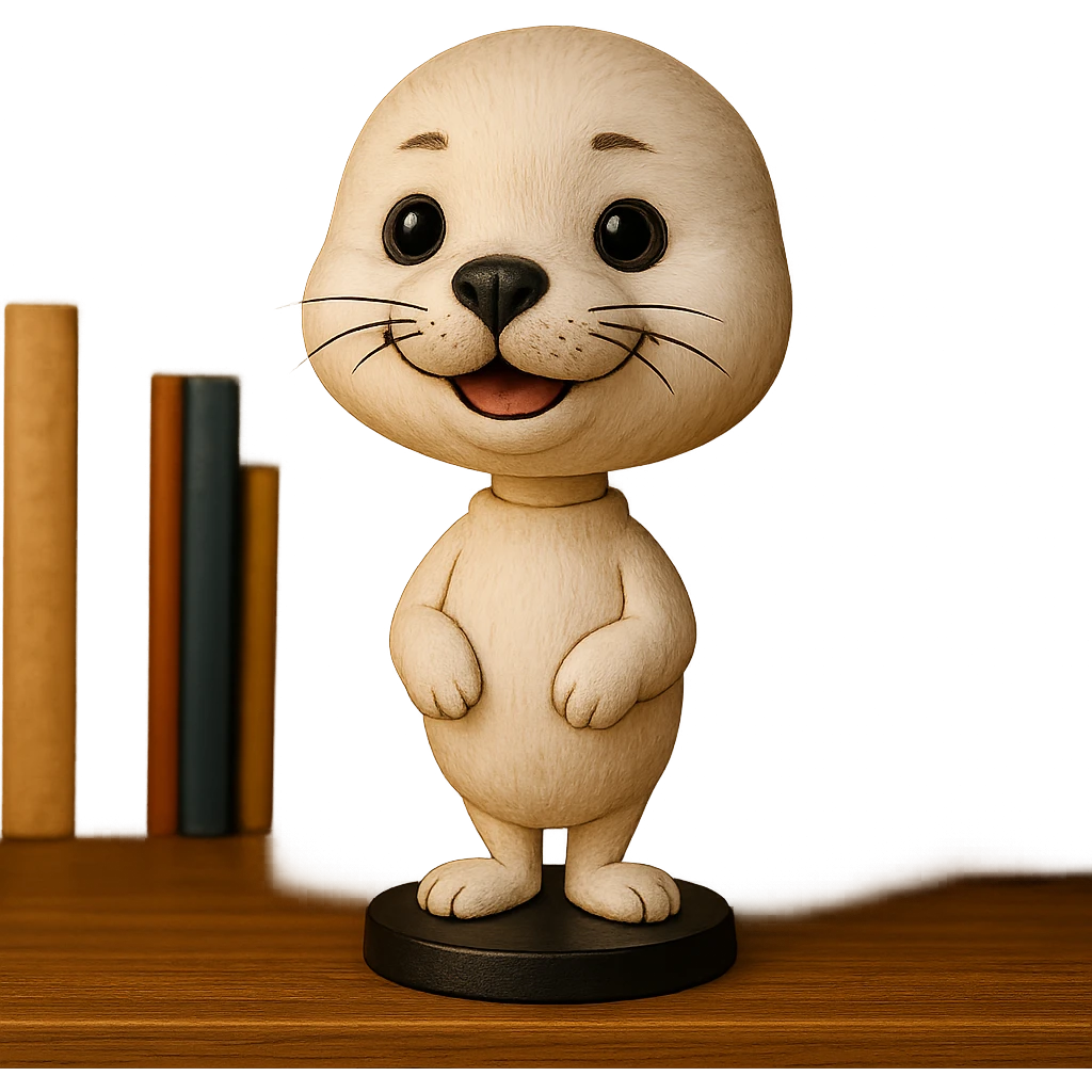 playful bobblehead style animal emoji
