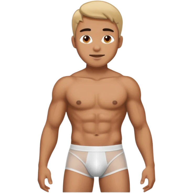 Man in clear underwear emoji