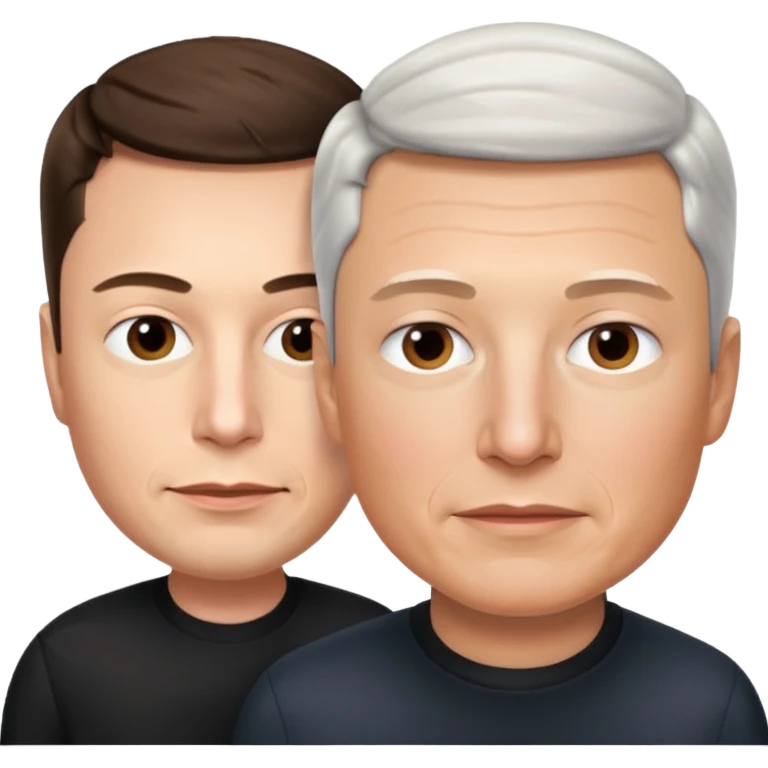 Elon musk and tim cook  emoji
