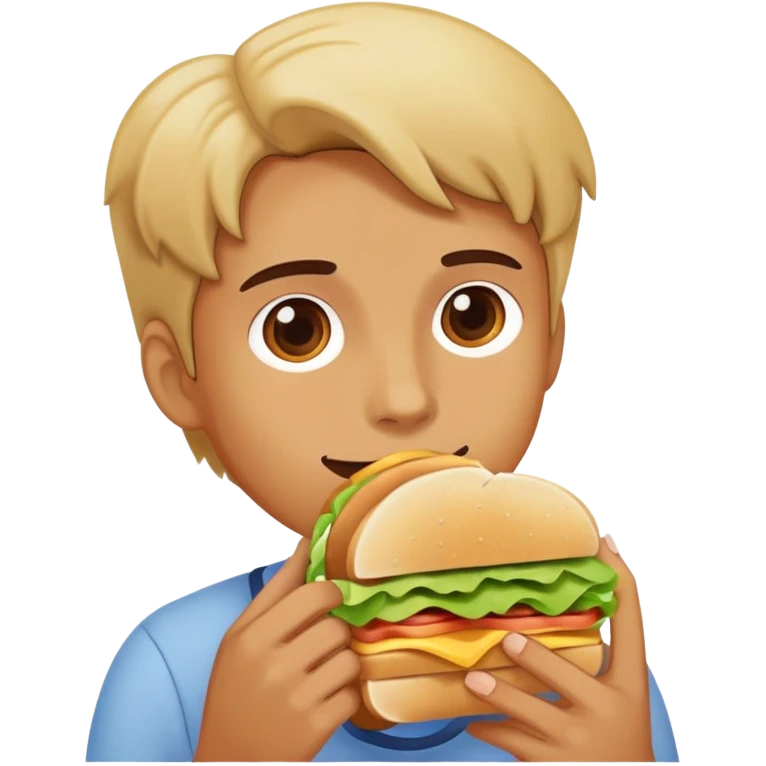 Person eating sandwich emoji
