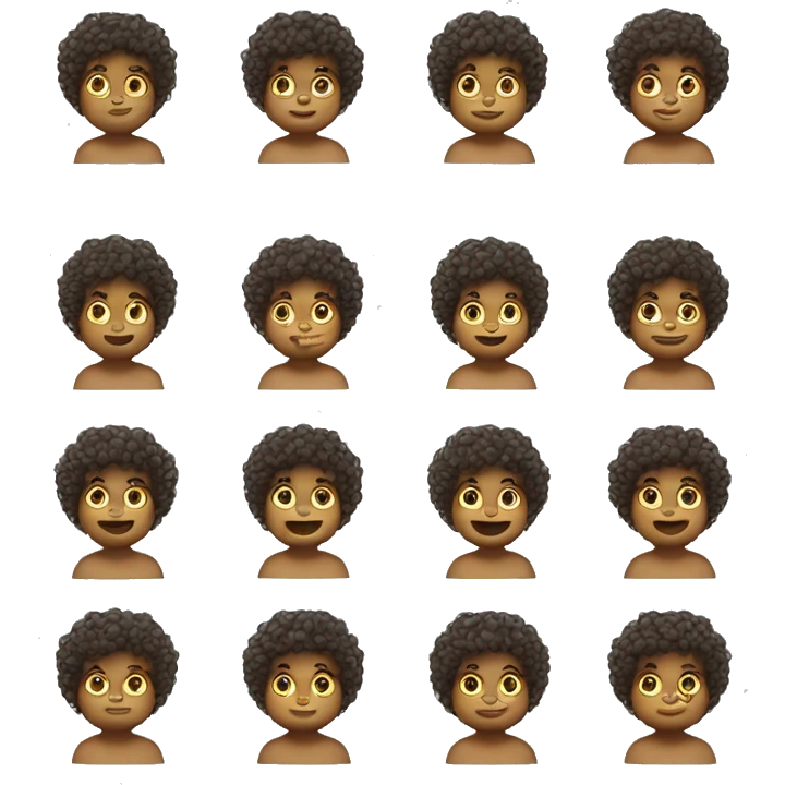 bambino con capelli ricci emoji