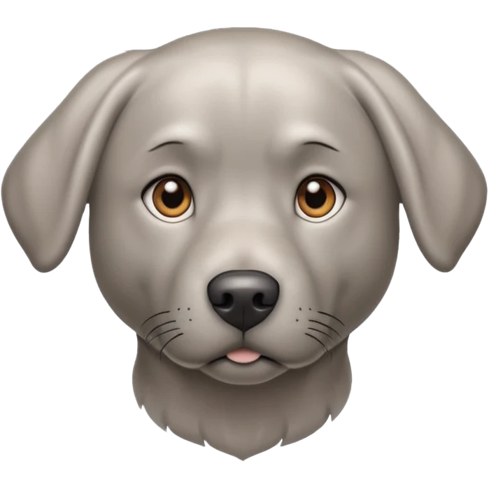 Silver labrador emoji