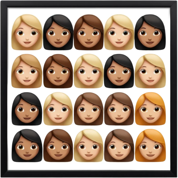 multiple girly framed photos emoji