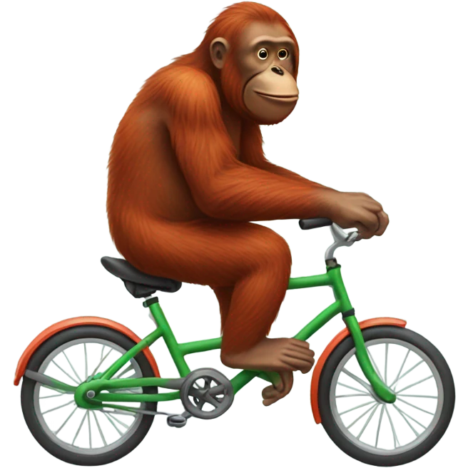 Orangutan riding a bicycle  emoji
