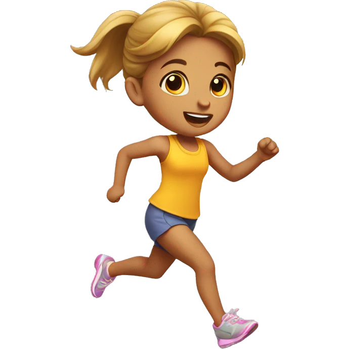 runing little girl emoji