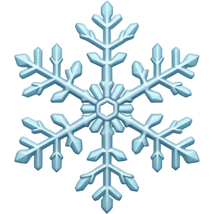 snowflake with different color & pattern emoji