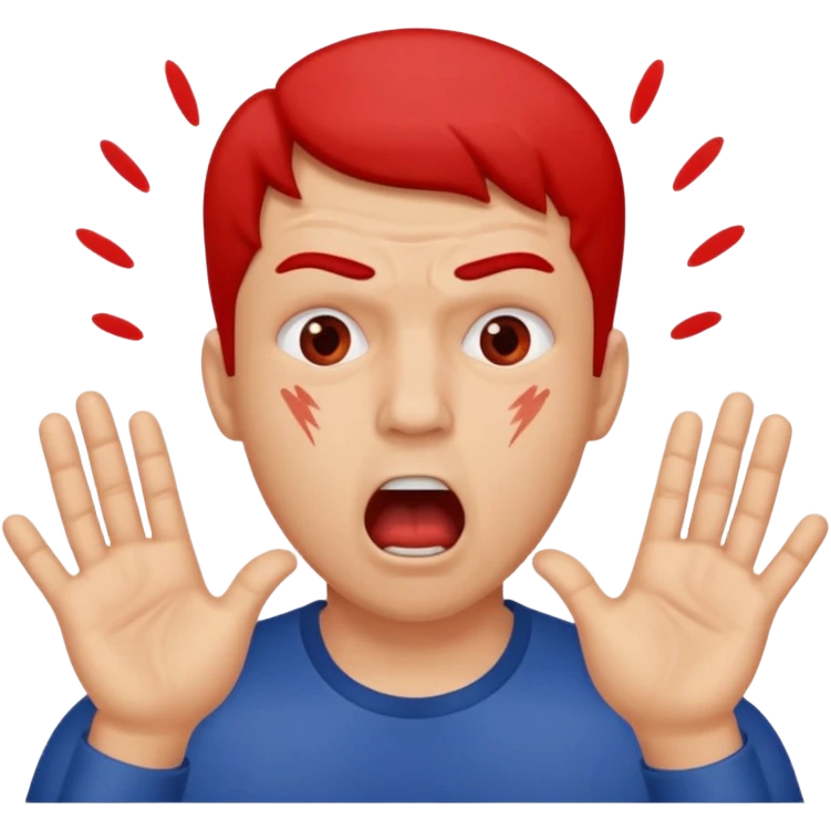 men  Face get slapped between two hands emoji