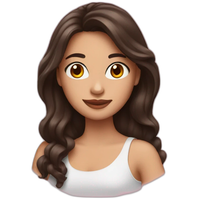 brunette in love emoji