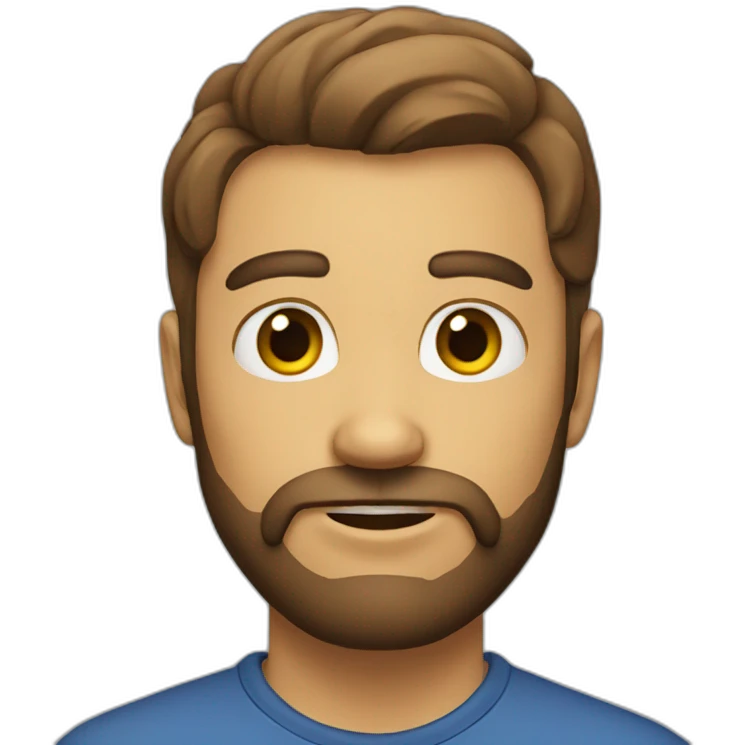 A person with a beard and attractive facial features emoji