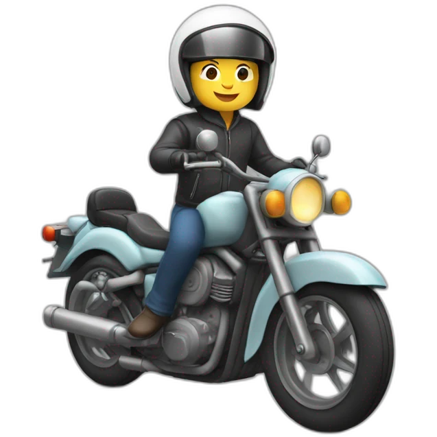 Chinois sur moto emoji