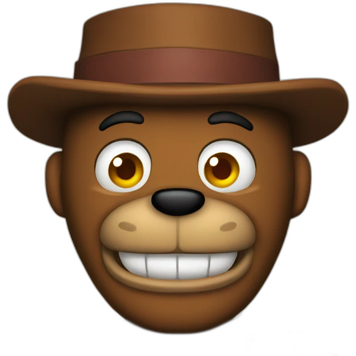 Freddy Fazbear Face Emoji emoji