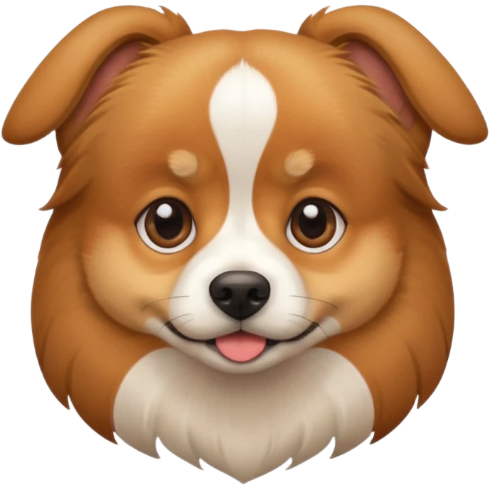 3 legged dog thats a beagle Pomeranian mix all brown emoji