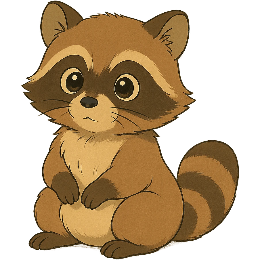 cute baby raccoon  emoji