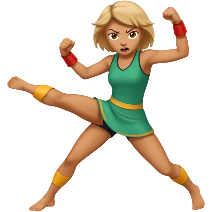 Woman angry kicking emoji