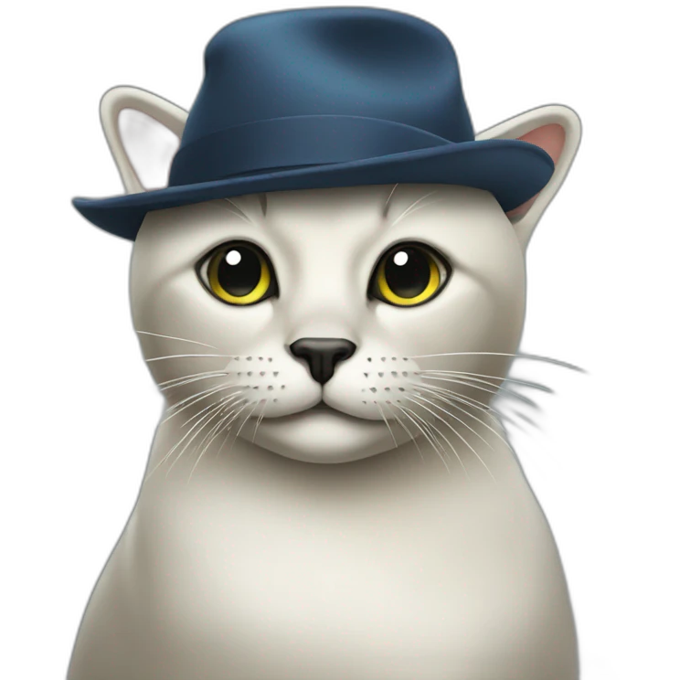 A seal with a cat hat emoji