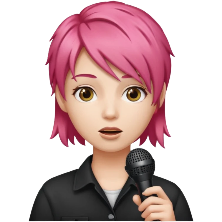 strawberry be hand the mic emoji