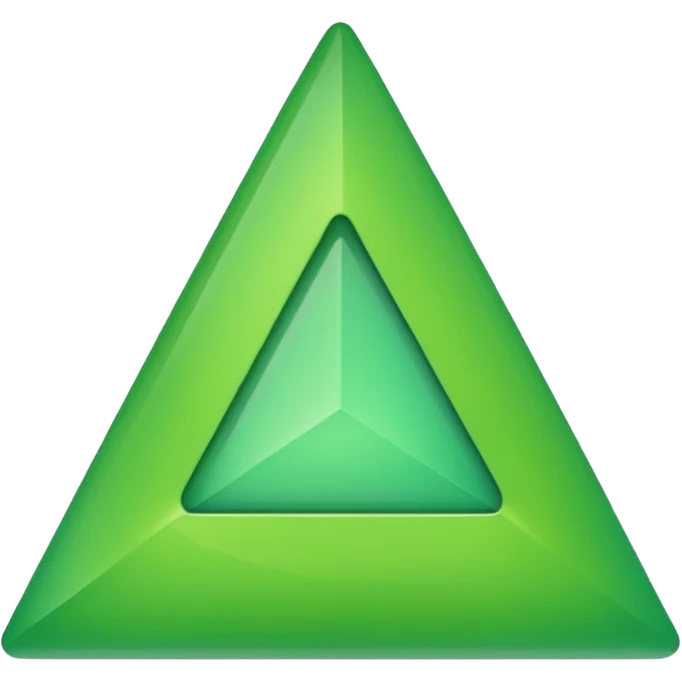 small green 2d up triangle emoji