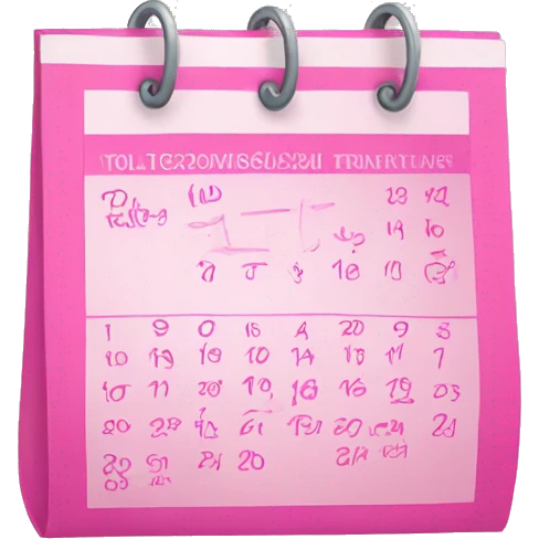 pink calendar emoji