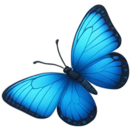 blue butterfly emoji