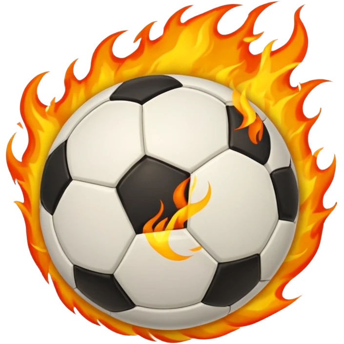 Soccer Ball on Fire emoji