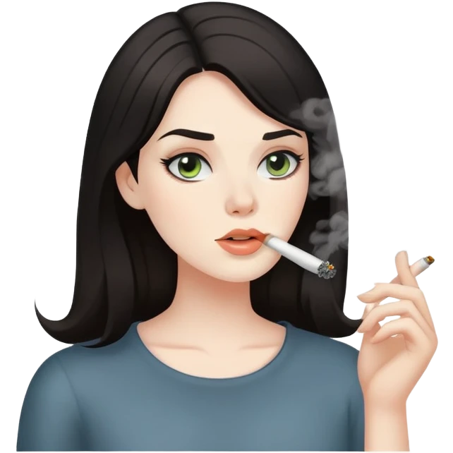 Cara echando  umo emoji