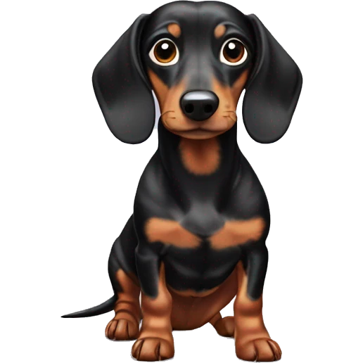 spotted dachshund  emoji