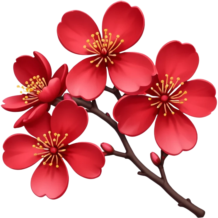 red sakura emoji