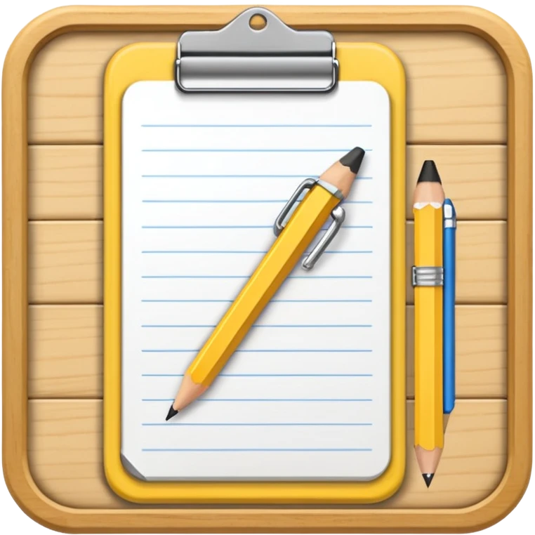 notepad with pencil emoji