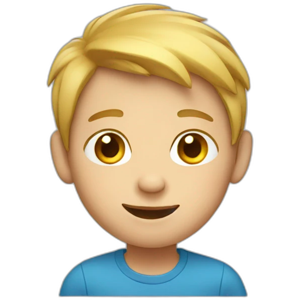 Boy enjoying  emoji