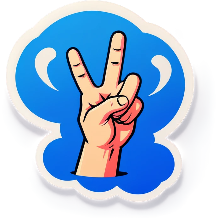 Pinky finger to pinky finger with fart emoji