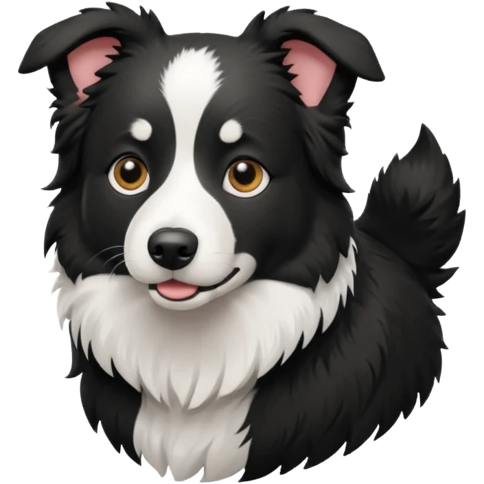Border collie with short hair emoji