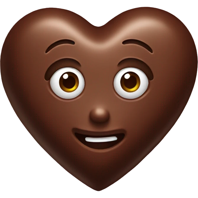 chocolate heart emoji