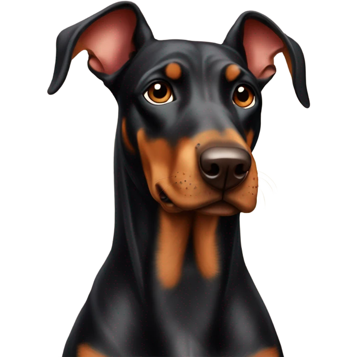 Dobermann in love emoji